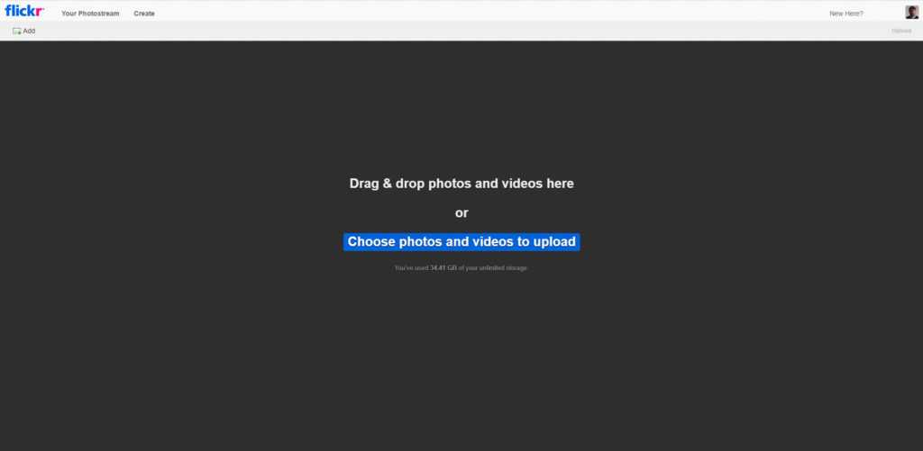 Flickr upload Choose Photos and videos to upload step 2